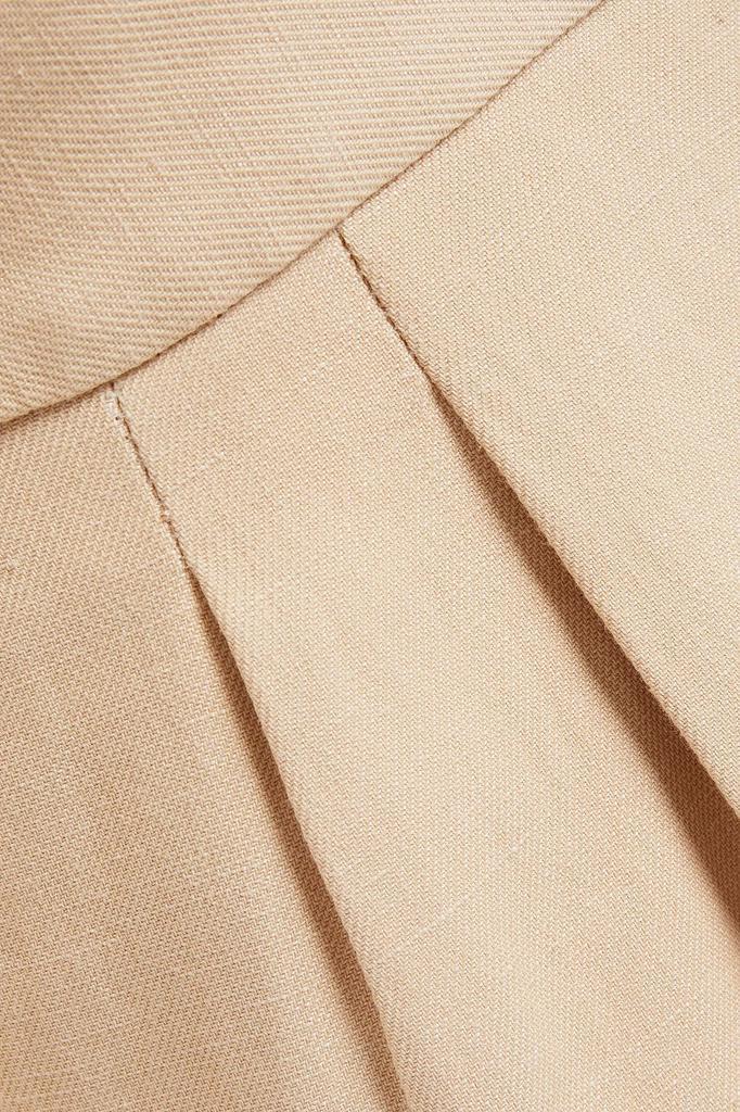 商品Sandro|Uno pleated cotton and linen-blend twill jumpsuit,价格¥738,第6张图片详细描述