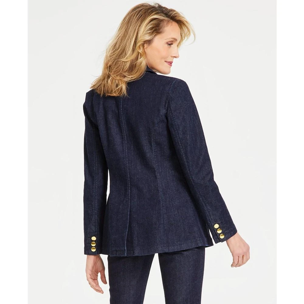 商品INC International|Women's Peak-Lapel Denim Blazer, Created for Macy's,价格¥408,第2张图片详细描述