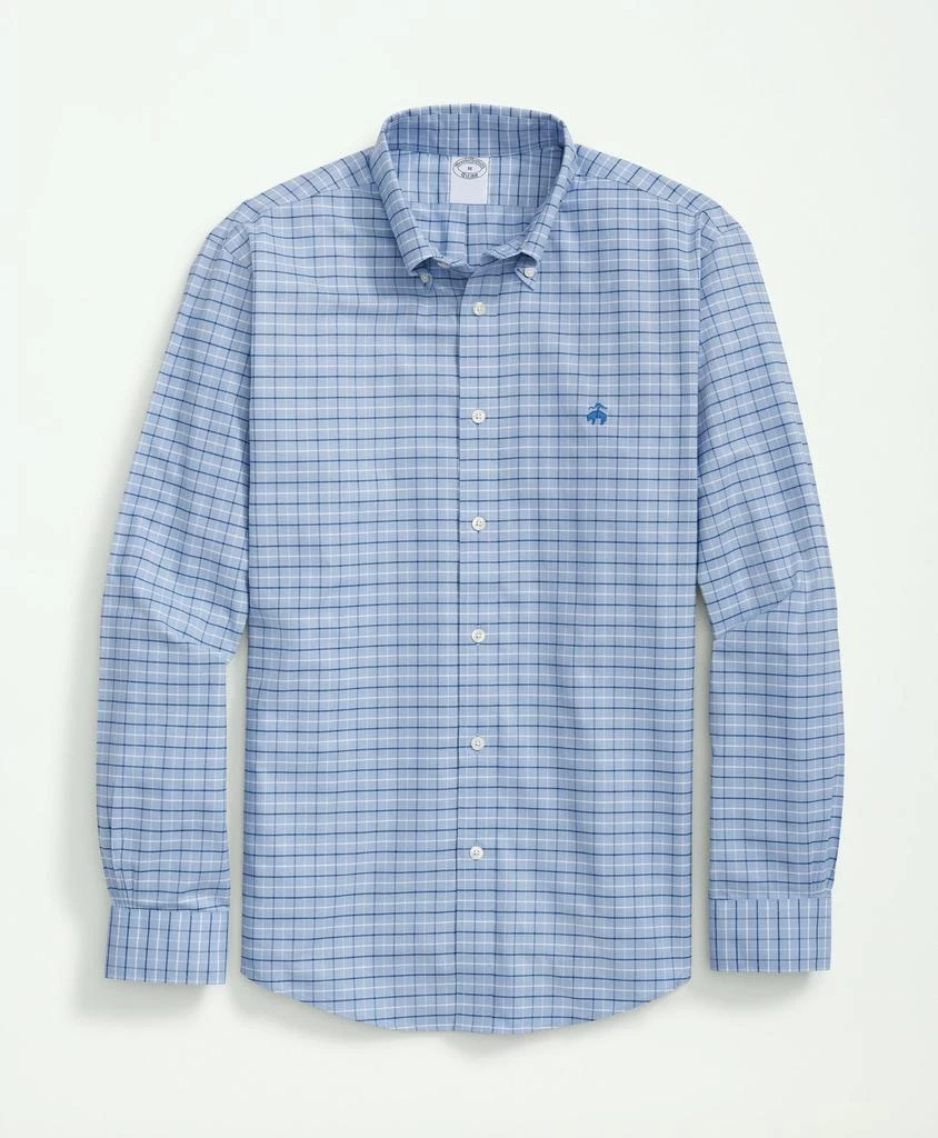 商品Brooks Brothers|Stretch Cotton Non-Iron Oxford Polo Button Down Collar,  Tattersall Shirt,价格¥414,第1张图片