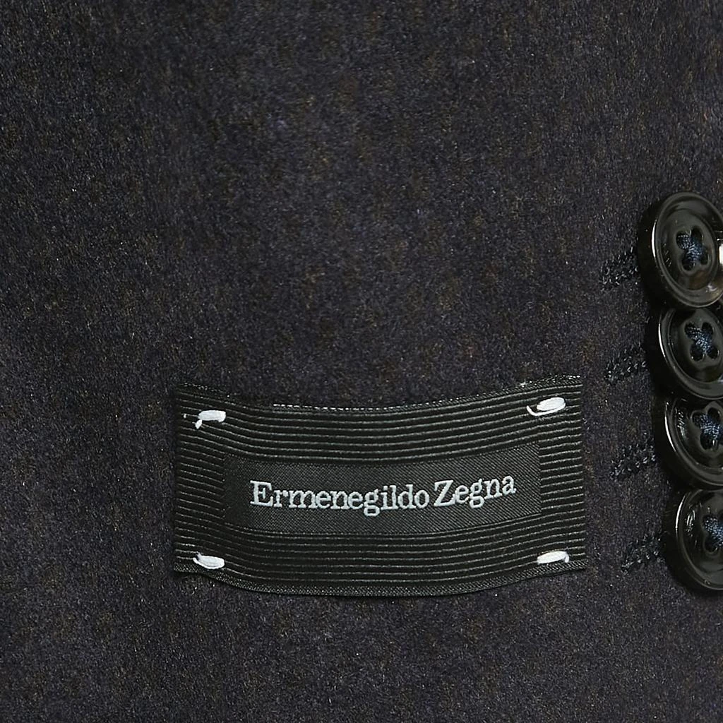 商品Ermenegildo Zegna|Ermenegildo Zegna Navy Blue Patterned Silk Single Breasted Blazer XL,价格¥2800,第5张图片详细描述
