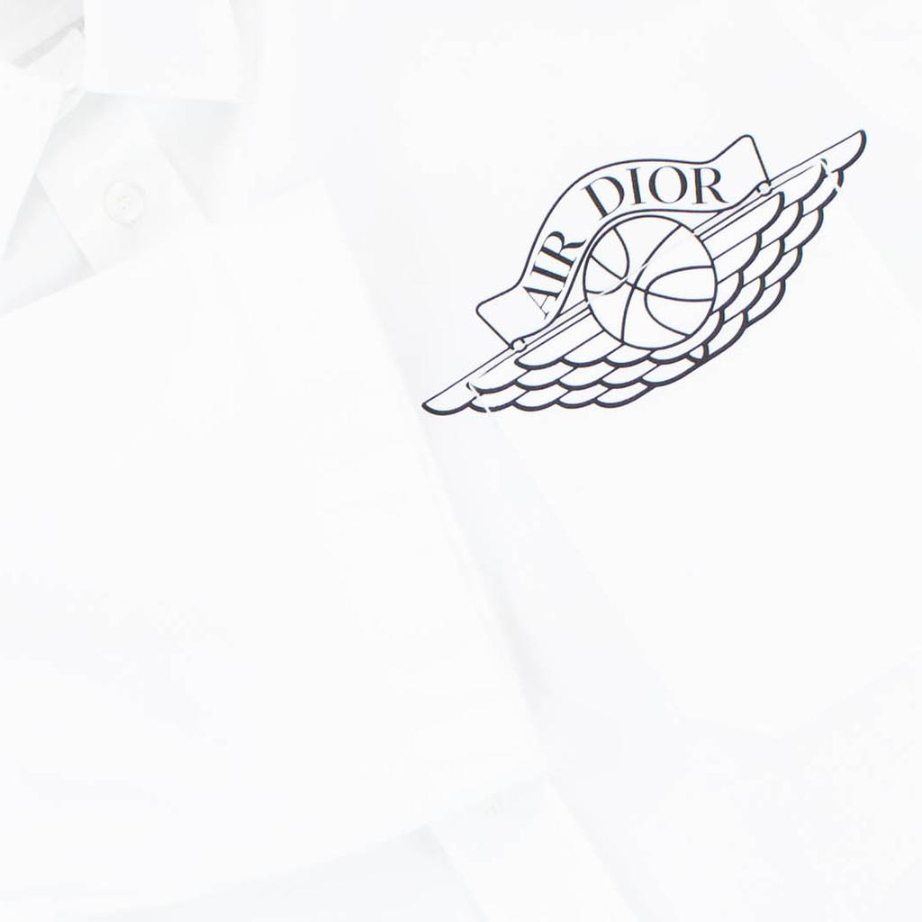 Dior x Jordan Wings Logo Short Sleeve White Shirt商品第2张图片规格展示