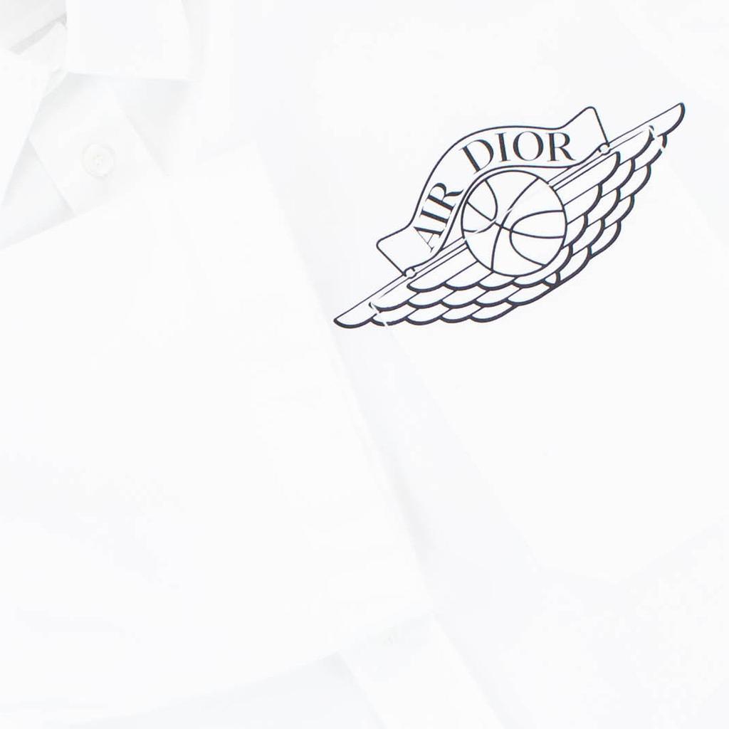 商品Dior|Dior x Jordan Wings Logo Short Sleeve White Shirt,价格¥5995,第4张图片详细描述