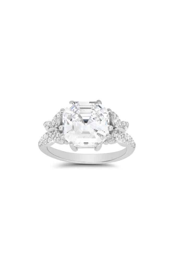 商品Queen Jewels|Sterling Silver Asscher Cut CZ Ring,价格¥300,第4张图片详细描述