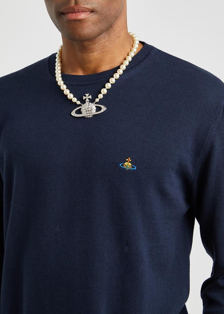 商品Vivienne Westwood|Bas Relief Swarovski pearl orb necklace,价格¥1837,第4张图片详细描述