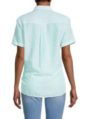 商品Theory|Hekanina Striped Tie-Waist Shirt,价格¥315,第2张图片详细描述