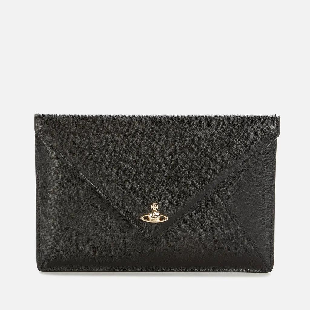 商品Vivienne Westwood|Vivienne Westwood Women's Victoria Envelope Clutch Bag - Black,价格¥1568,第1张图片
