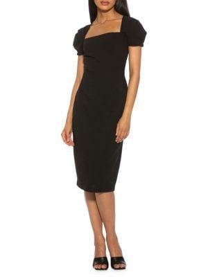 Isla Scuba Crepe Midi Sheath Dress商品第5张图片规格展示