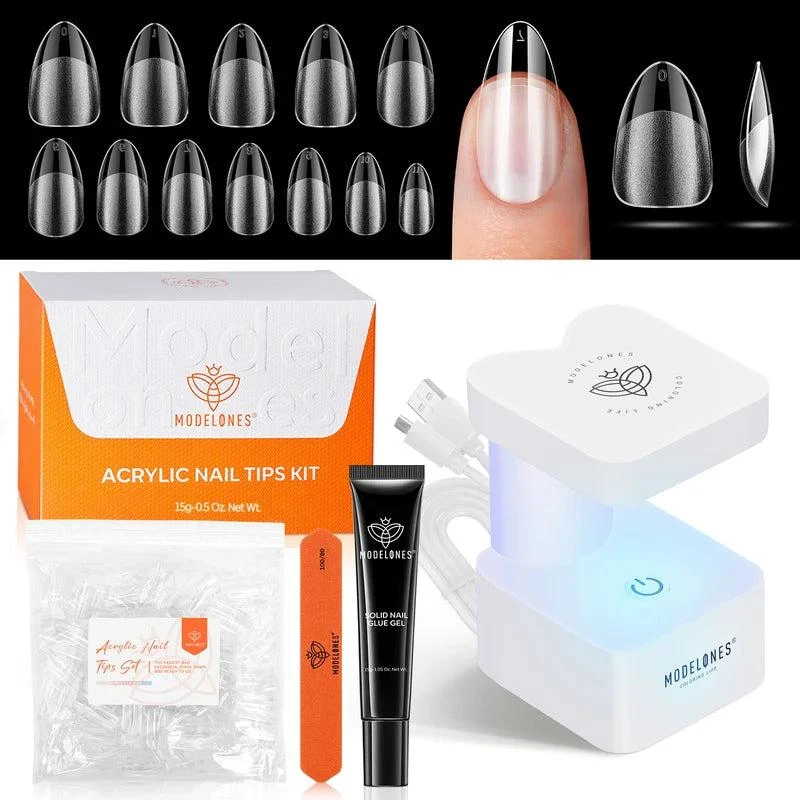 商品[国内直发] MODELONES|Semi-Forest Short Almond Nail Tips Kit,价格¥147,第1张图片