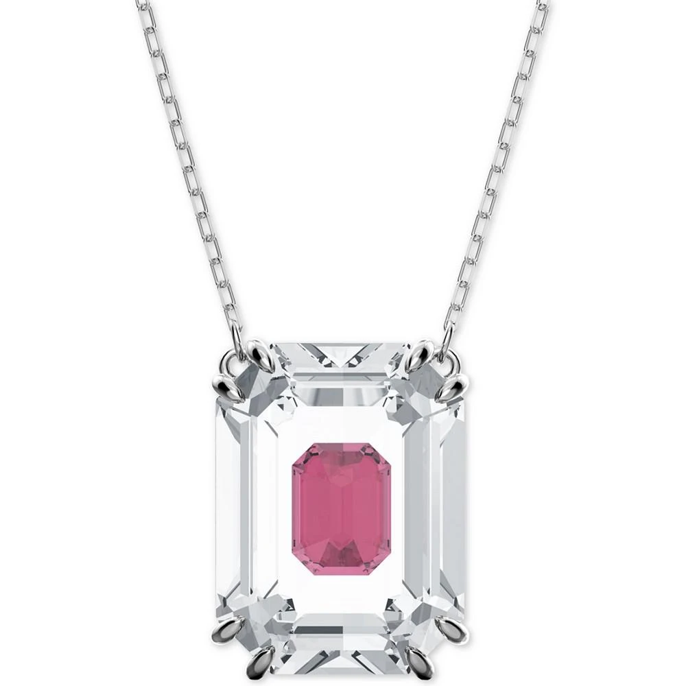 商品Swarovski|Silver-Tone Crystal 16-1/2" Adjustable Pendant Necklace,价格¥767,第1张图片