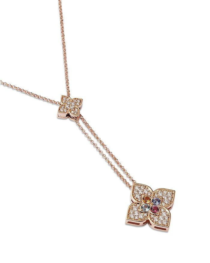 商品Roberto Coin|18K Rose Gold Venetian Princess Carnival Multi Gemstone & Diamond Lariat Necklace, 16-17",价格¥49515,第3张图片详细描述