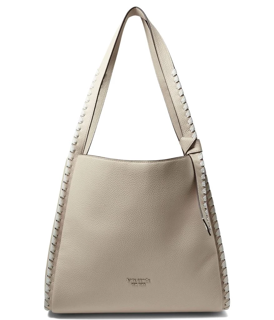 商品Kate Spade|Knott Whipstitched Pebbled Leather Large Shoulder Bag,价格¥2513,第1张图片