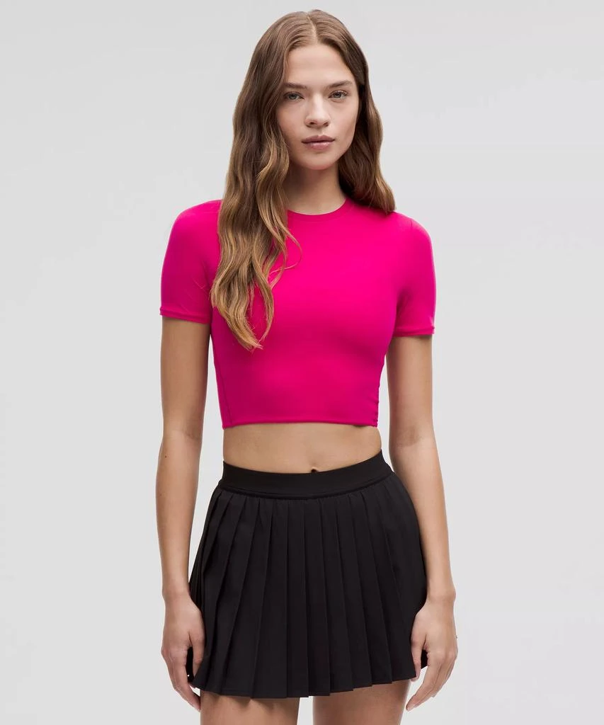 商品Lululemon|Wundermost Ultra-Soft Nulu Crewneck Cropped T-Shirt,价格¥246,第5张图片详细描述