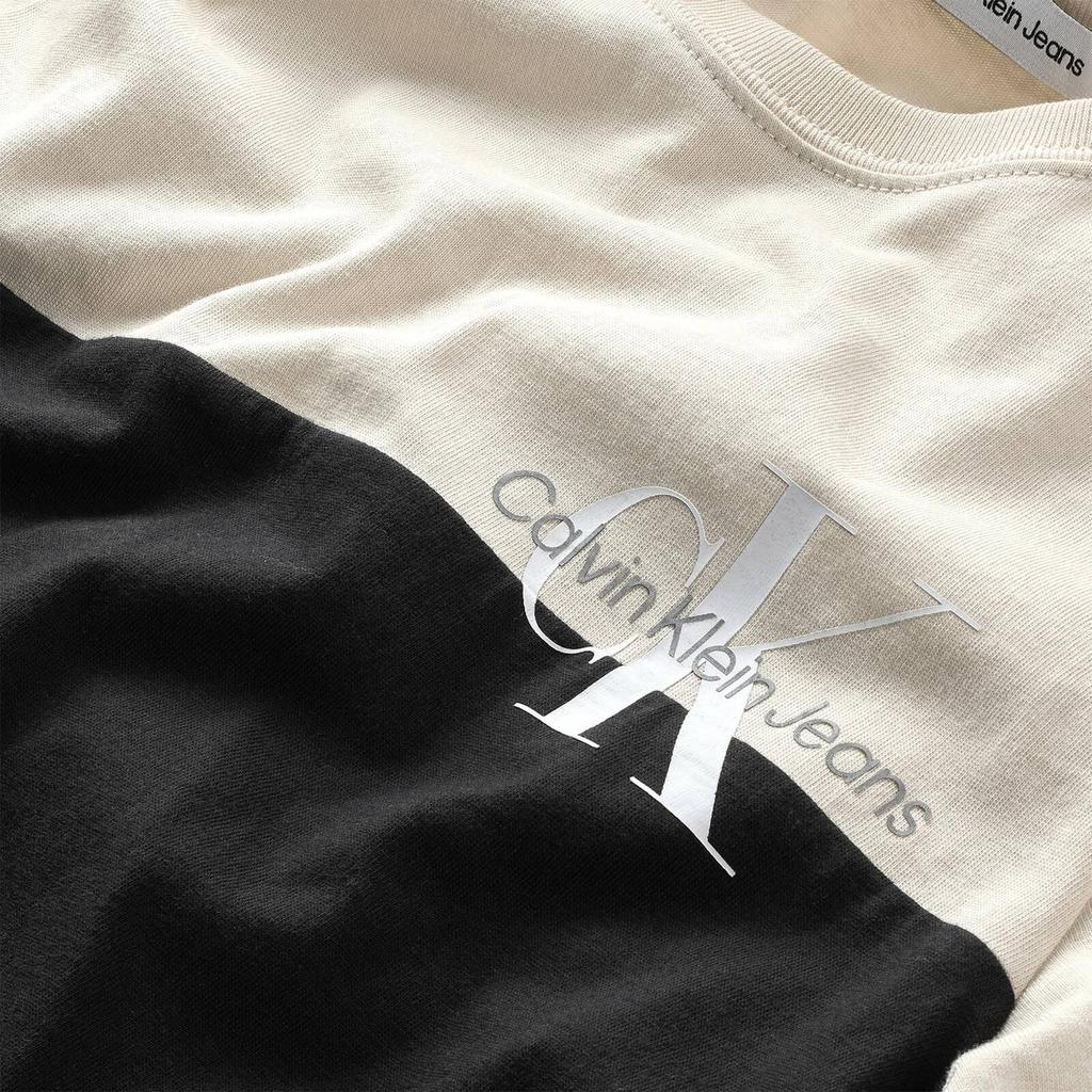 Calvin Klein Two-Tone Cotton-Jersey T-Shirt商品第2张图片规格展示