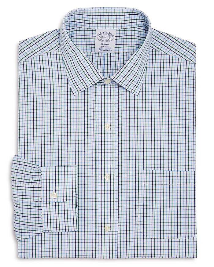 商品Brooks Brothers|Small Grid Classic Fit Dress Shirt,价格¥613,第1张图片