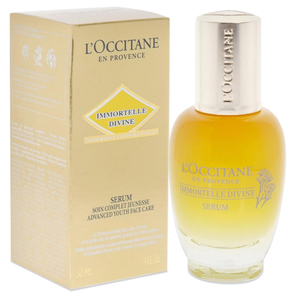 商品L'Occitane|Immortelle Divine Serum - Advanced Youth Face Care by  for Unisex - 1 oz Serum,价格¥661,第3张图片详细描述