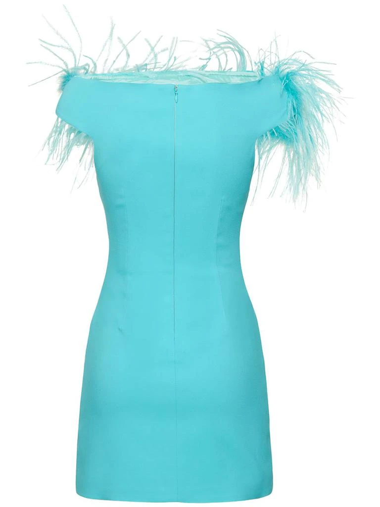 商品GIUSEPPE DI MORABITO|Cady Envers Satin Mini Dress W/ Feathers,价格¥3740,第4张图片详细描述