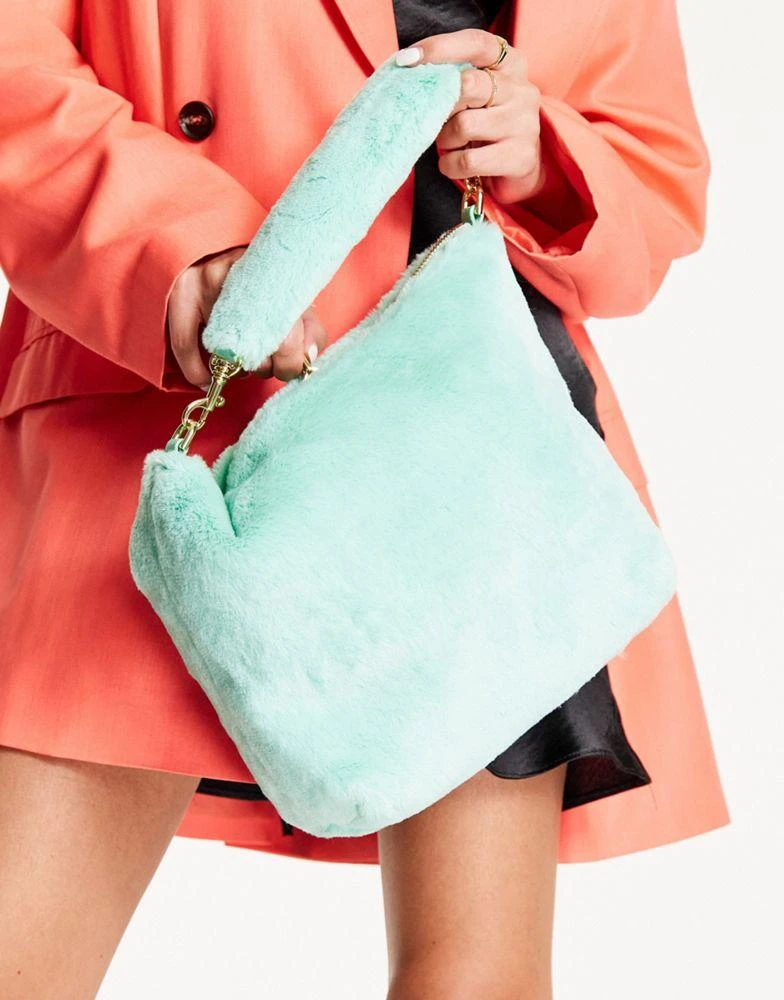 商品UGG|UGG Duffy faux fur tote bag in tide pool,价格¥463,第3张图片详细描述