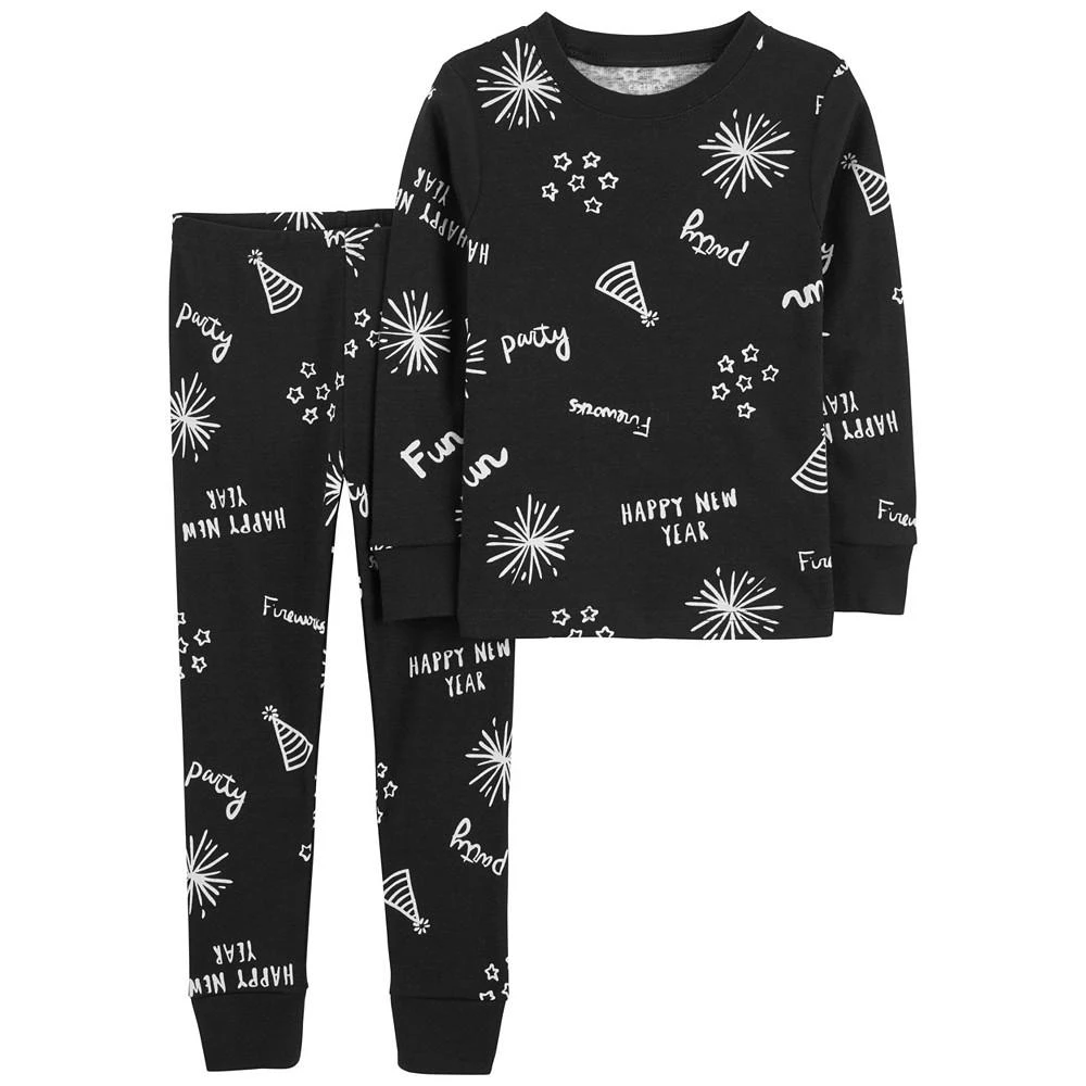 商品Carter's|Toddler Boys and Toddler Girls Happy New Year 100% Snug Fit Cotton Pajamas, 2 Piece Set,价格¥161,第1张图片