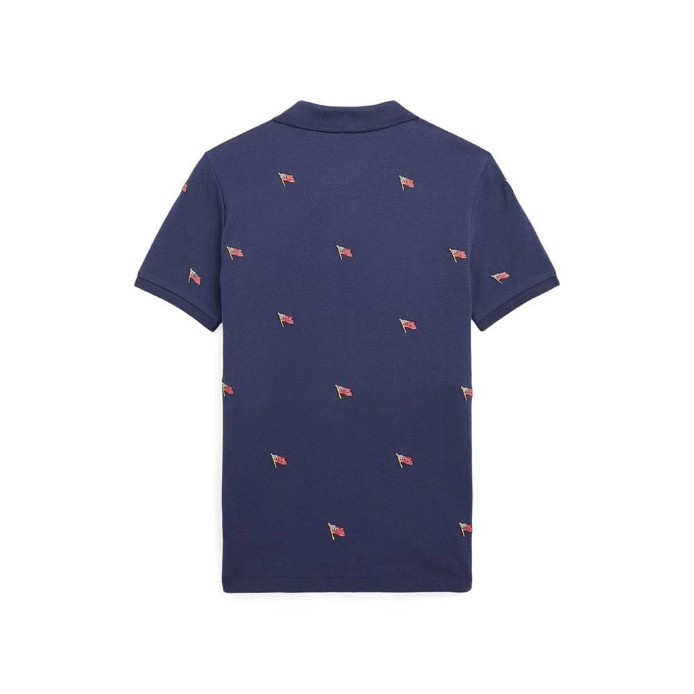 商品Ralph Lauren|Big Boys Flag-Embroidered Cotton Mesh Polo Shirt,价格¥226,第2张图片详细描述