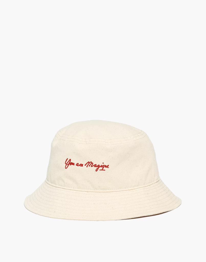 商品Madewell|Madewell x Hôtel Magique Embroidered Bucket Hat,价格¥147,第3张图片详细描述