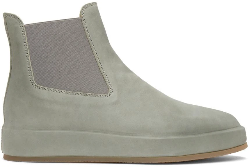 商品Fear of god|Grey Leather Wrapped Chelsea Boots,价格¥2249,第1张图片