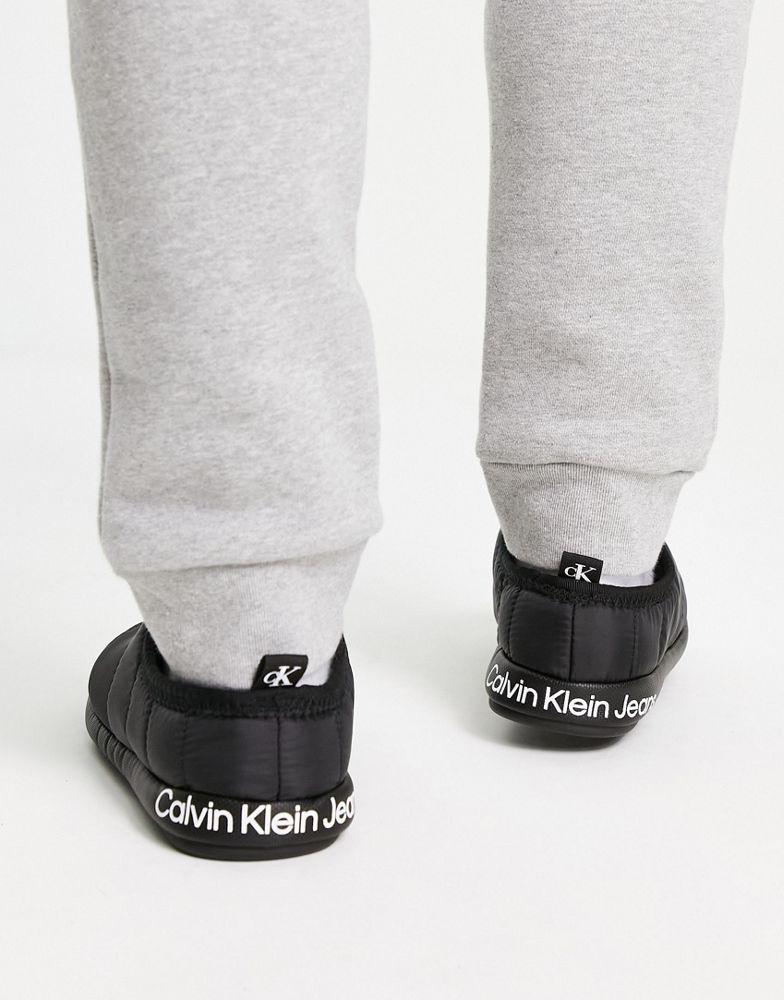 Calvin Klein Jeans puffer slipper in black商品第4张图片规格展示