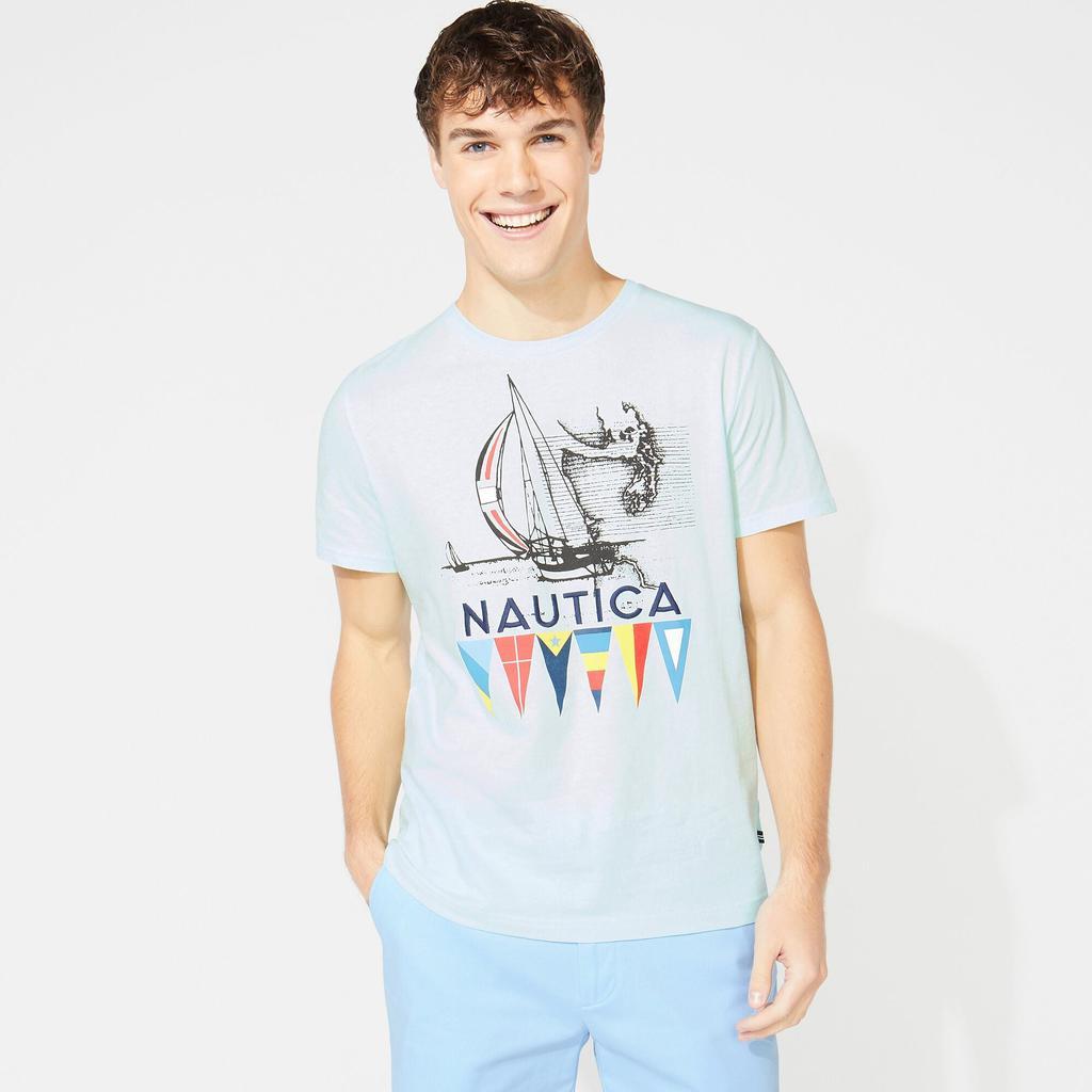 商品Nautica|Nautica Mens Big & Tall Flag Graphic T-Shirt,价格¥152,第1张图片