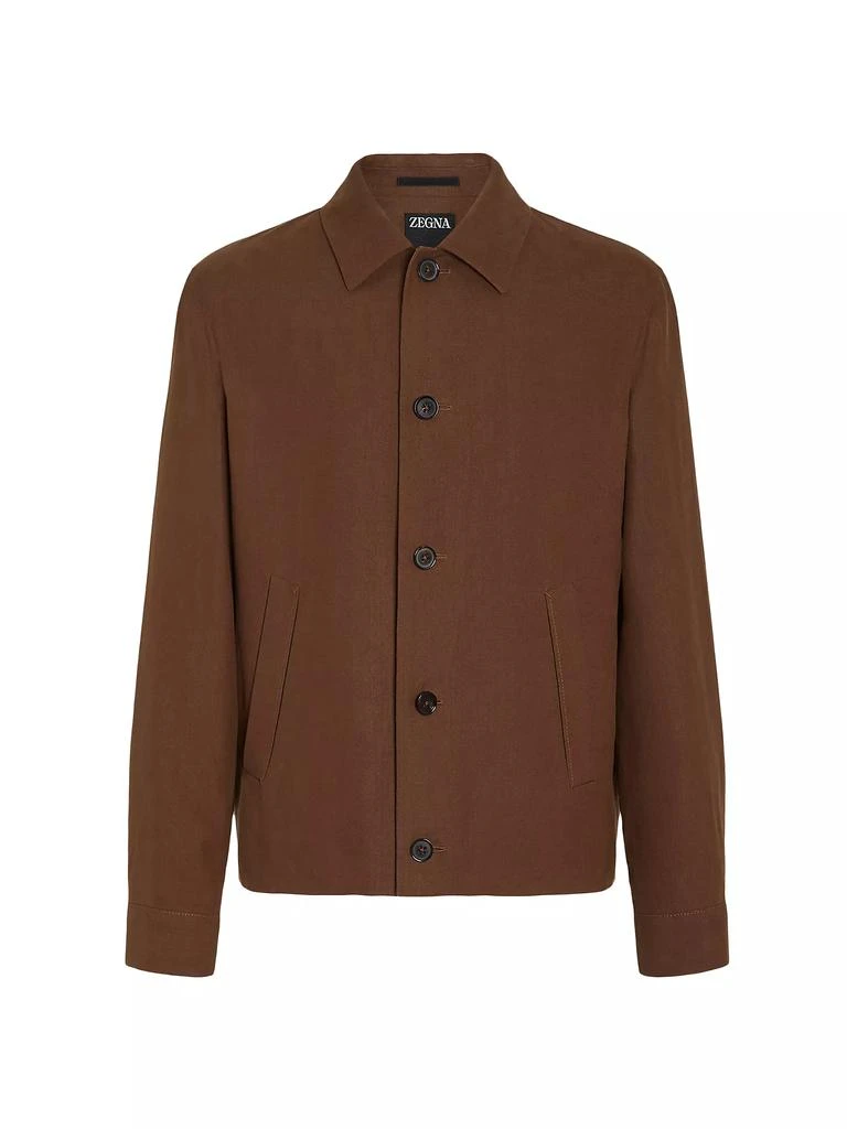 商品Zegna|Oasi Lino Chore Jacket,价格¥27527,第1张图片