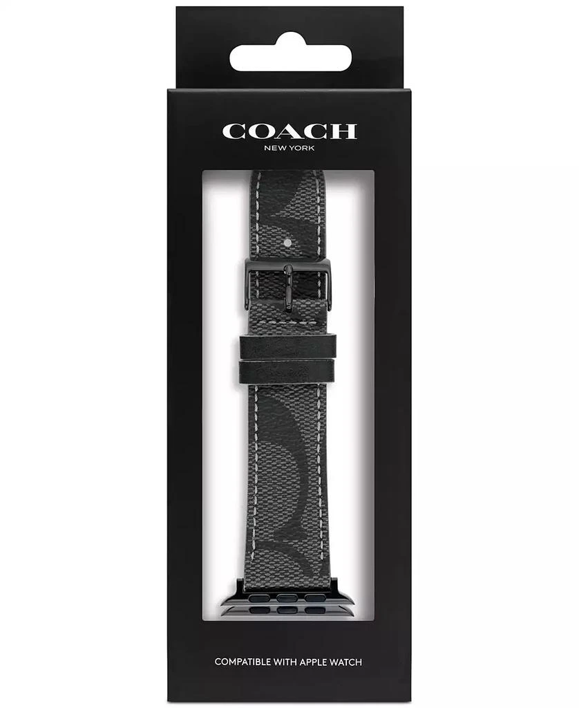 商品Coach|Black Canvas 42/44/45mm Apple Watch® Band,价格¥726,第4张图片详细描述