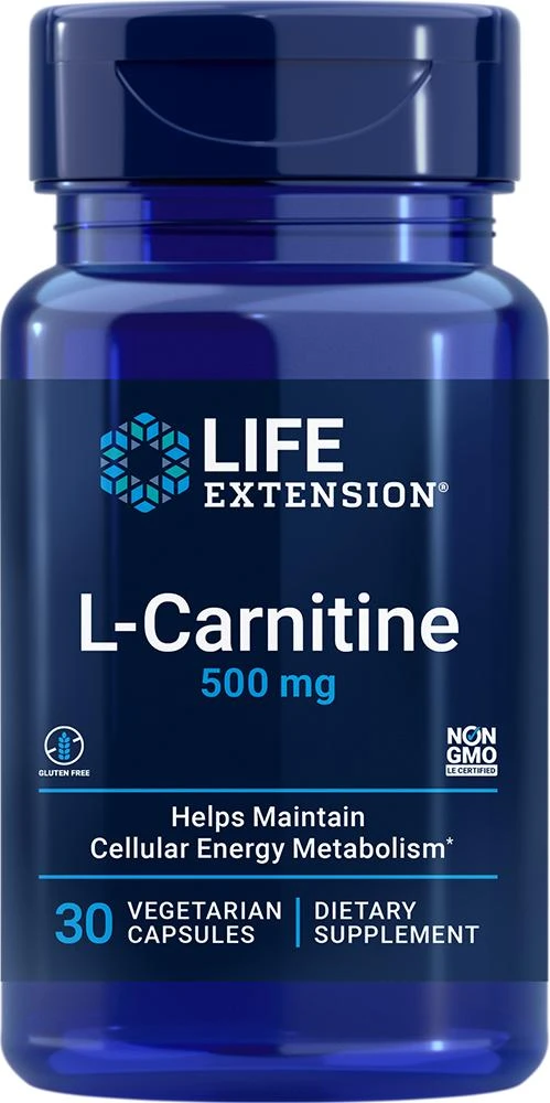 商品Life Extension|Life Extension L-Carnitine, 30 - 500 mg (500 mg, 30 capsules, Vegetarian),价格¥82,第1张图片