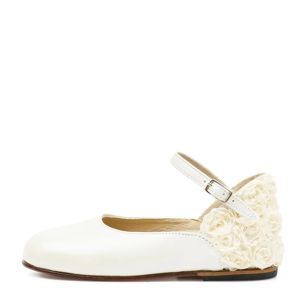 商品Babywalker|Ivory Flower Detail Shoes,价格¥391,第1张图片