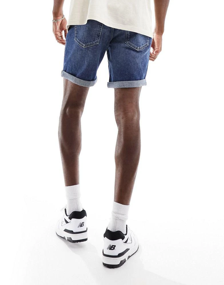 商品River Island|River Island denim shorts in blue,价格¥313,第4张图片详细描述