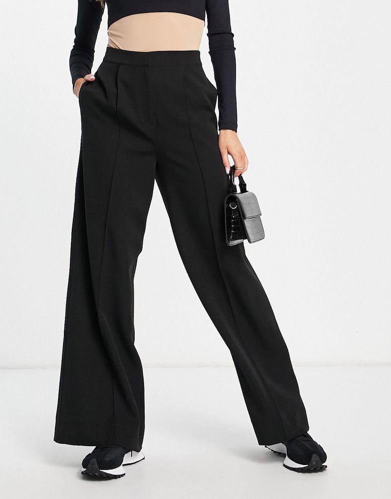 Topshop wide leg trouser in black商品第1张图片规格展示
