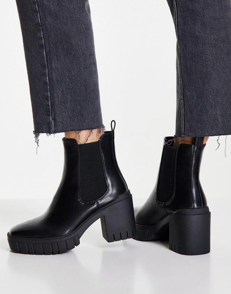 商品Origins|Origins Edison mid heel chelsea boot in black,价格¥198,第2张图片详细描述