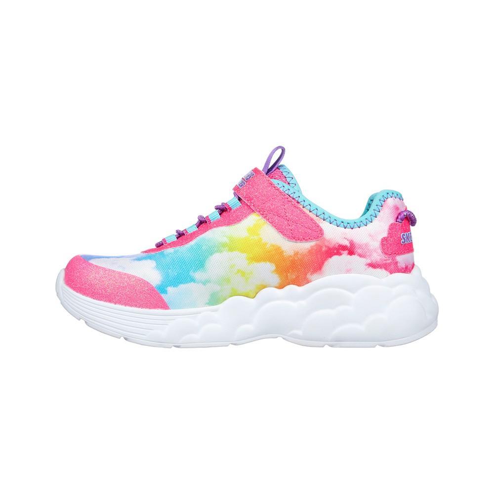 商品SKECHERS|Little Girls S Lights - Rainbow Racer Light-Up Stay-Put Closure Casual Sneakers from Finish Line,价格¥330,第6张图片详细描述