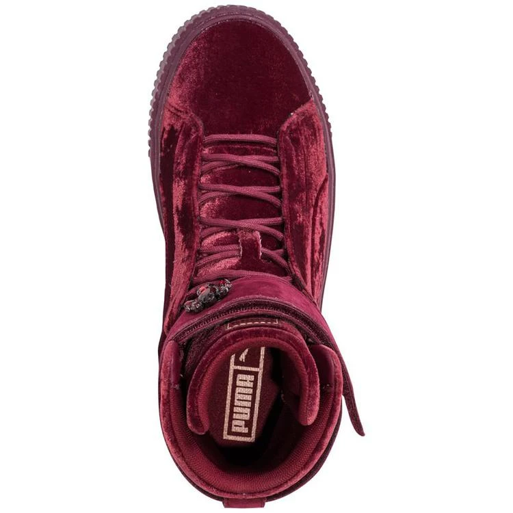 商品Puma|Women's Suede Platform Mid Velour Casual Sneakers from Finish Line,价格¥519,第4张图片详细描述