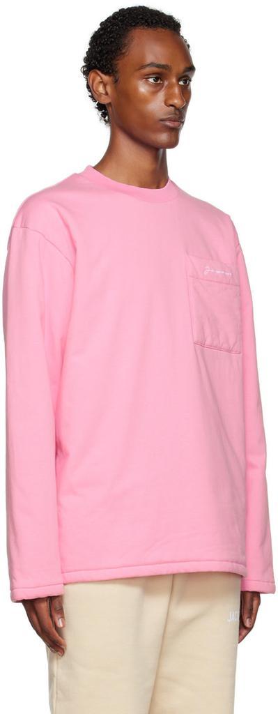 商品Jacquemus|Pink Le Papier 'Le T-Shirt Bricciola' Long Sleeve T-Shirt,价格¥997,第4张图片详细描述