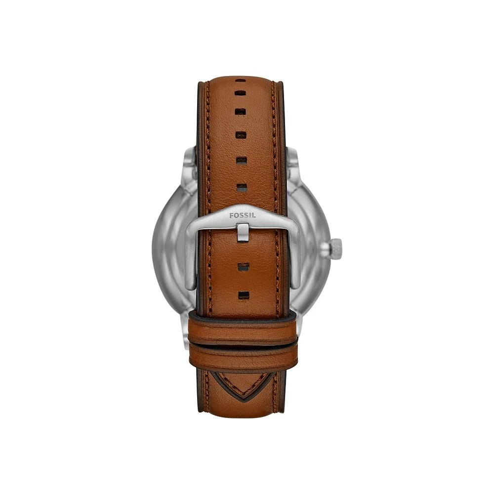 商品Fossil|Men's Neutra Brown Leather Strap Watch 44mm,价格¥982,第3张图片详细描述