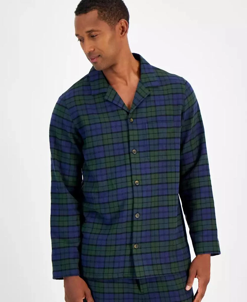 商品Club Room|Men's 2-Pc. Sato Plaid Flannel Pajama Set, Created for Macy's,价格¥184,第4张图片详细描述