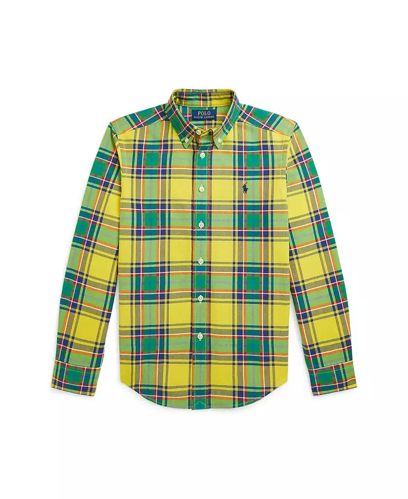 商品Ralph Lauren|Big Boys Plaid Cotton Oxford Shirt,价格¥311,第1张图片