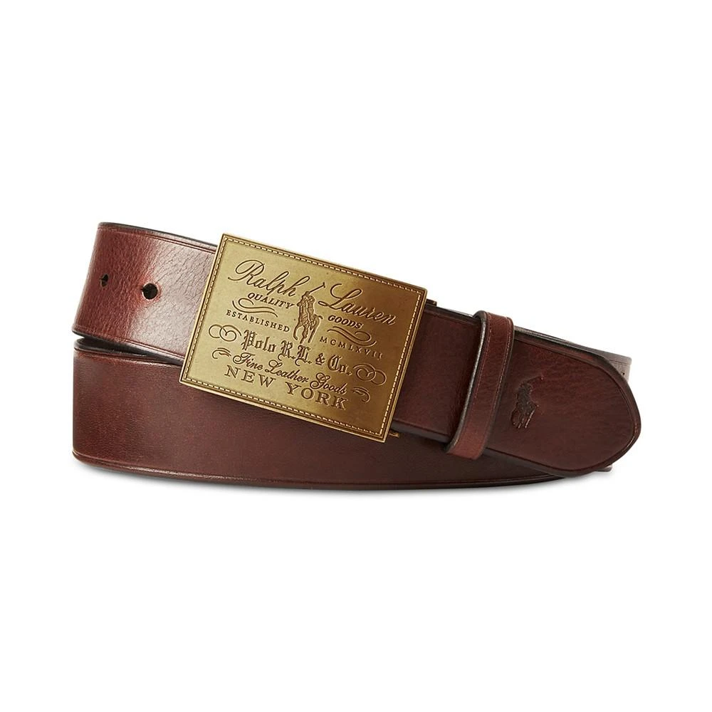 商品Ralph Lauren|Men's Heritage Plaque-Buckle Belt,价格¥1143,第1张图片