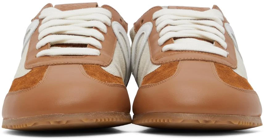 商品Loewe|Beige & Tan Ballet Runner Sneakers,价格¥5619,第2张图片详细描述