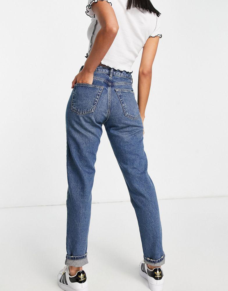 商品Topshop|Topshop mom jeans in mid blue,价格¥367,第4张图片详细描述