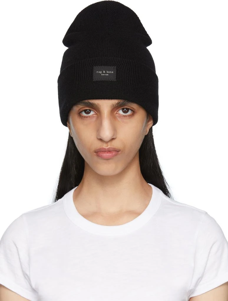 商品Rag & Bone|Black Addison Beanie,价格¥900,第1张图片