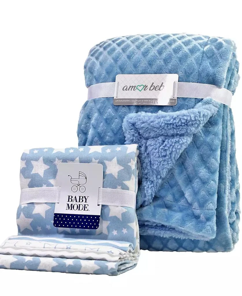 商品3 Stories Trading|Baby Boy or Baby Girl 5 Piece Blanket Gift Set,价格¥262,第1张图片