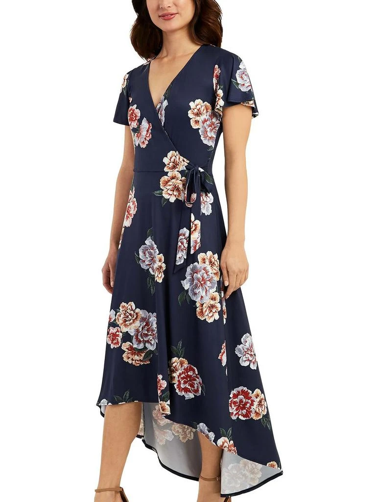 商品BCX|Juniors Womens Hi-Low Floral Midi Dress,价格¥137,第1张图片