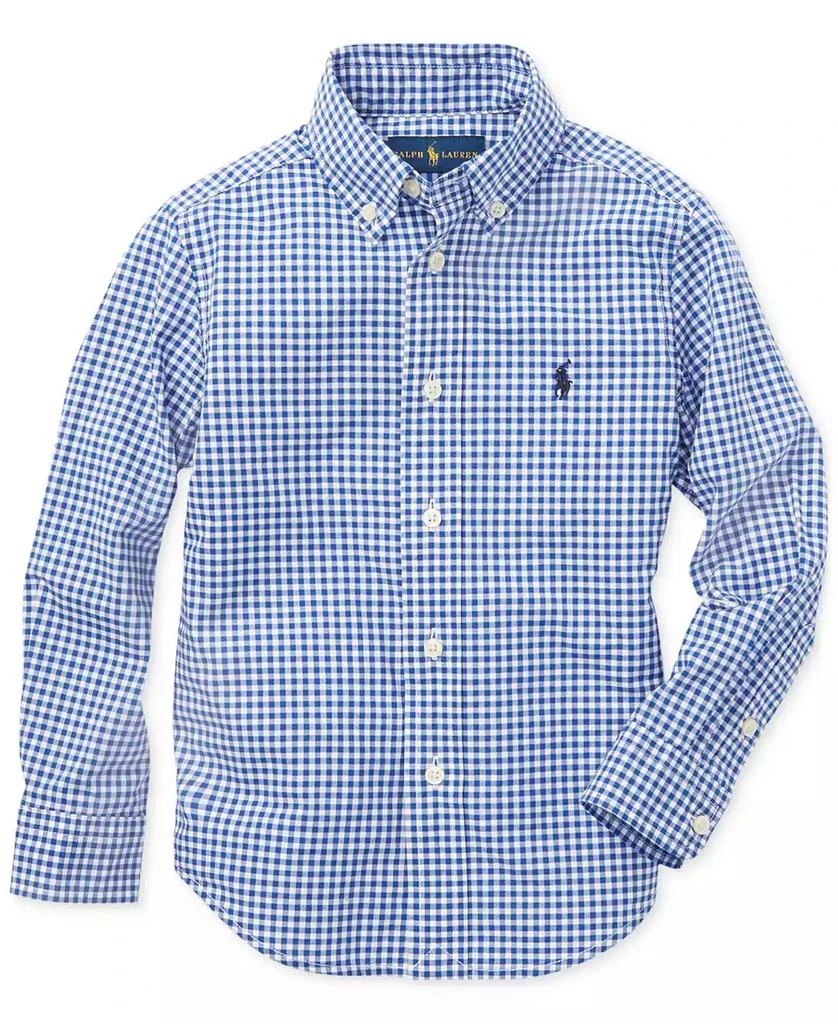 商品Ralph Lauren|Toddler and Little Boys Gingham Cotton Poplin Shirt,价格¥418,第3张图片详细描述