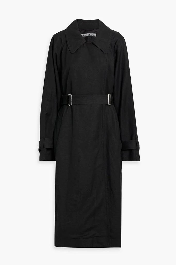 商品Acne Studios|Belted wool and hemp-blend twill trench coat,价格¥3984,第1张图片