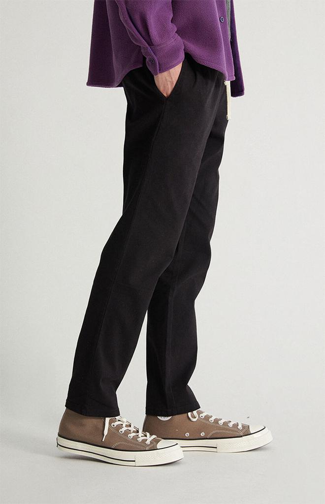 Black Cotton Twill Trousers商品第3张图片规格展示