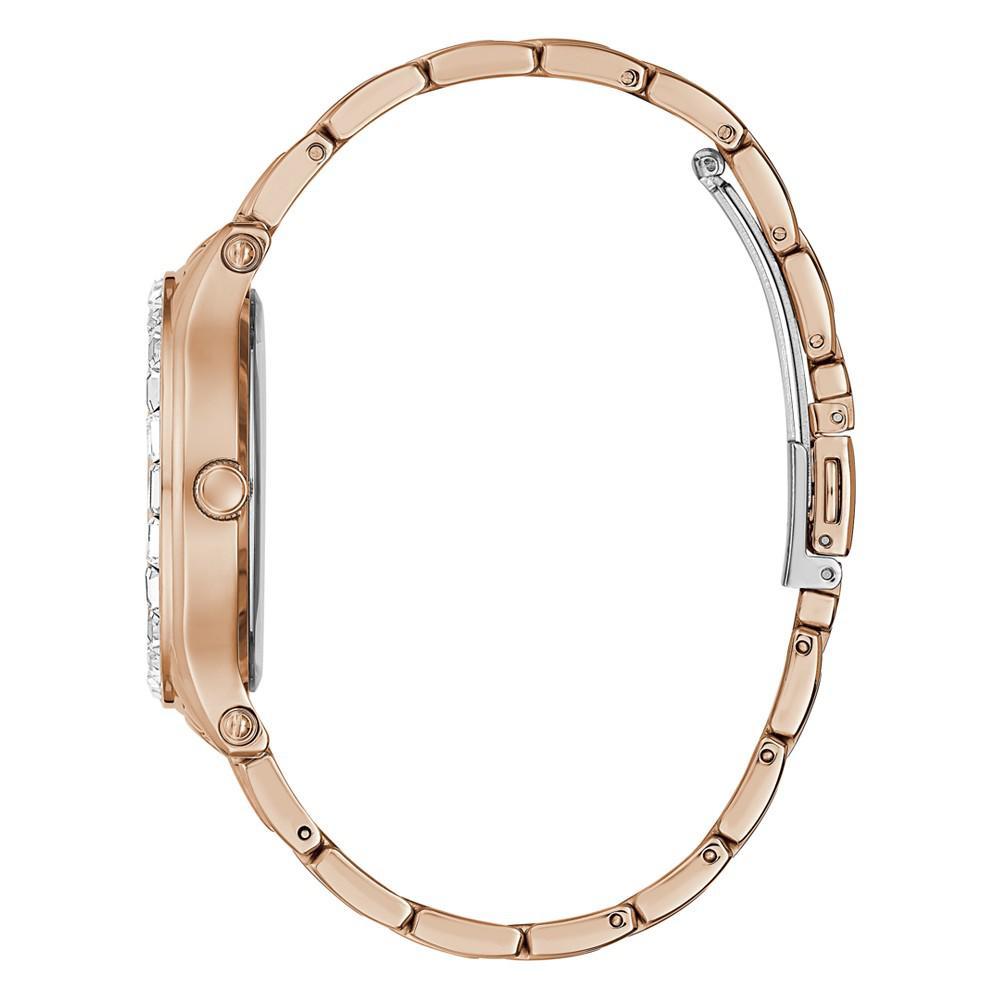商品GUESS|Women's Rose Gold-Tone Glitz Stainless Steel Bracelet Watch, 38mm,价格¥1459,第5张图片详细描述